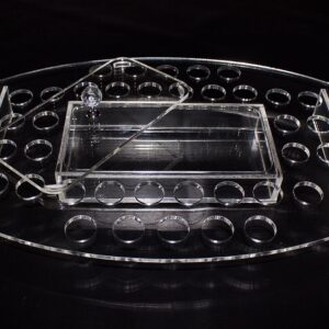 Communion tray with bread compartment and lid