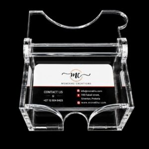 Business card holder with lid